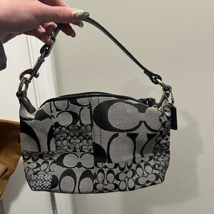 Coach Monochrome Patterned Shoulder Bag